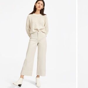 Everlane The Lightweight Wide-Leg Crop Chino- light tan/cream color